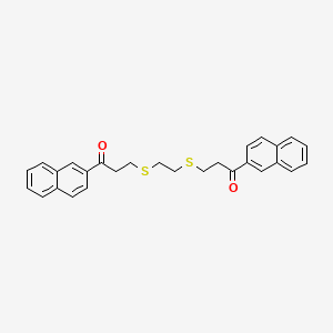 molecular formula C28H26O2S2 B2511554 1-(2-Naphthyl)-3-[(2-{[3-(2-naphthyl)-3-oxopropyl]sulfanyl}ethyl)sulfanyl]-1-propanone CAS No. 882748-95-0