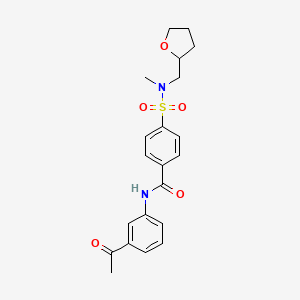 molecular formula C21H24N2O5S B2511566 N-(3-acetylphenyl)-4-{methyl[(oxolan-2-yl)methyl]sulfamoyl}benzamide CAS No. 868676-91-9