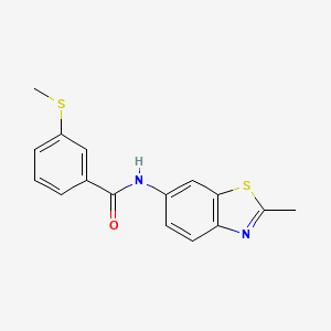 molecular formula C16H14N2OS2 B2511571 N-(2-methylbenzo[d]thiazol-6-yl)-3-(methylthio)benzamide CAS No. 896355-13-8