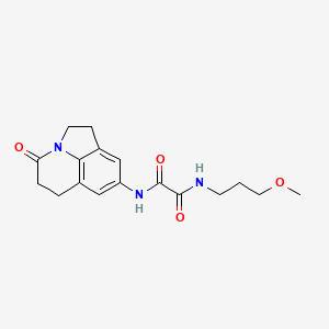 molecular formula C17H21N3O4 B2511576 N1-(3-methoxypropyl)-N2-(4-oxo-2,4,5,6-tetrahydro-1H-pyrrolo[3,2,1-ij]quinolin-8-yl)oxalamide CAS No. 898419-03-9