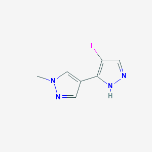 molecular formula C7H7IN4 B2511582 4-(4-Iodopyrazol-5-yl)-1-methylpyrazole CAS No. 2163263-17-8