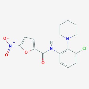 molecular formula C16H16ClN3O4 B251159 N-[3-chloro-2-(1-piperidinyl)phenyl]-5-nitro-2-furamide 