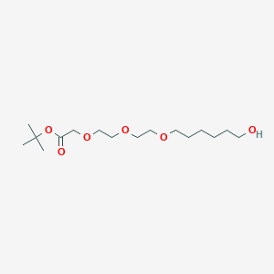molecular formula C16H32O6 B2511607 Boc-C1-PEG3-C4-OH 