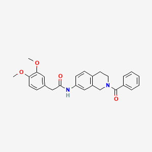 molecular formula C26H26N2O4 B2511610 N-(2-benzoyl-1,2,3,4-tetrahydroisoquinolin-7-yl)-2-(3,4-dimethoxyphenyl)acetamide CAS No. 955746-15-3