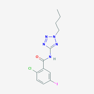 molecular formula C12H13ClIN5O B251166 N-(2-butyl-2H-tetraazol-5-yl)-2-chloro-5-iodobenzamide 