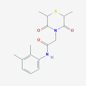molecular formula C16H20N2O3S B2511684 2-(2,6-dimethyl-3,5-dioxothiomorpholin-4-yl)-N-(2,3-dimethylphenyl)acetamide CAS No. 868215-31-0