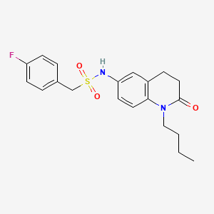 molecular formula C20H23FN2O3S B2511690 N-(1-butyl-2-oxo-1,2,3,4-tetrahydroquinolin-6-yl)-1-(4-fluorophenyl)methanesulfonamide CAS No. 946372-92-5