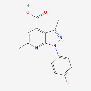 1-(4-fluorophenyl)-3,6-dimethyl-1H-pyrazolo[3,4-b]pyridine-4-carboxylic acid