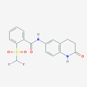 2-((difluoromethyl)sulfonyl)-N-(2-oxo-1,2,3,4-tetrahydroquinolin-6-yl)benzamide