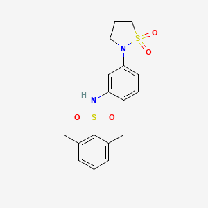 N-(3-(1,1-dioxidoisothiazolidin-2-yl)phenyl)-2,4,6-trimethylbenzenesulfonamide
