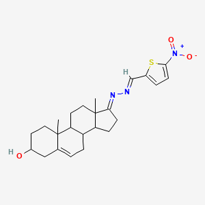 (17E)-17-{(2E)-[(5-nitrothiophen-2-yl)methylidene]hydrazinylidene}androst-5-en-3-ol