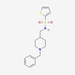 molecular formula C17H22N2O2S2 B2511709 N-[(1-benzylpiperidin-4-yl)methyl]thiophene-2-sulfonamide CAS No. 953210-00-9