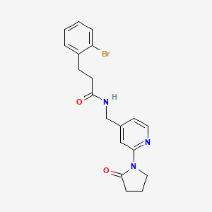3-(2-bromophenyl)-N-((2-(2-oxopyrrolidin-1-yl)pyridin-4-yl)methyl)propanamide
