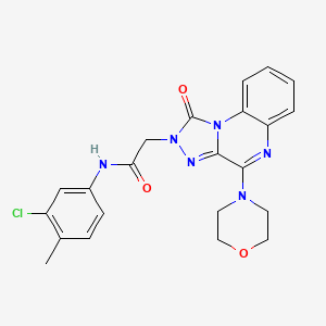 N-(3-chloro-4-methylphenyl)-2-(4-morpholino-1-oxo-[1,2,4]triazolo[4,3-a]quinoxalin-2(1H)-yl)acetamide