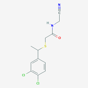 N-(Cyanomethyl)-2-[1-(3,4-dichlorophenyl)ethylsulfanyl]acetamide
