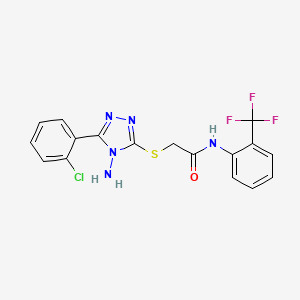 2-{[4-amino-5-(2-chlorophenyl)-4H-1,2,4-triazol-3-yl]sulfanyl}-N-[2-(trifluoromethyl)phenyl]acetamide