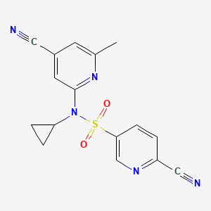 6-cyano-N-(4-cyano-6-methylpyridin-2-yl)-N-cyclopropylpyridine-3-sulfonamide