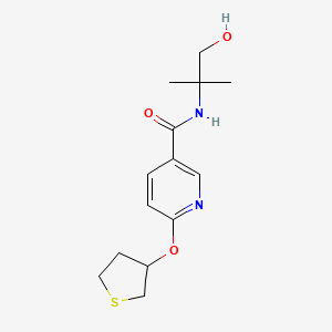 N-(1-hydroxy-2-methylpropan-2-yl)-6-((tetrahydrothiophen-3-yl)oxy)nicotinamide