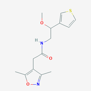 B2511756 2-(3,5-dimethylisoxazol-4-yl)-N-(2-methoxy-2-(thiophen-3-yl)ethyl)acetamide CAS No. 1797214-18-6