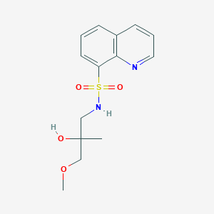molecular formula C14H18N2O4S B2511783 N-(2-hydroxy-3-methoxy-2-methylpropyl)quinoline-8-sulfonamide CAS No. 1795084-67-1