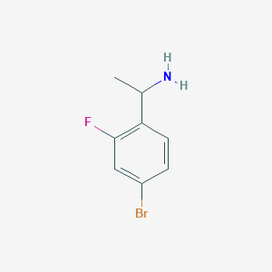 molecular formula C8H9BrFN B2511785 1-(4-溴-2-氟苯基)乙胺 CAS No. 1034266-14-2