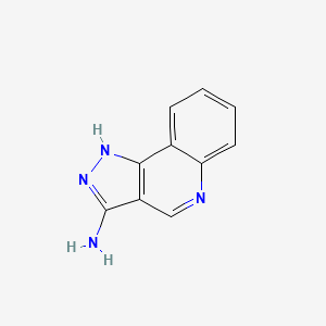 molecular formula C10H8N4 B2511808 1H-Pyrazolo[4,3-c]quinolin-3-amine CAS No. 156912-12-8