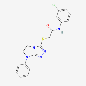 N-(3-chlorophenyl)-2-((7-phenyl-6,7-dihydro-5H-imidazo[2,1-c][1,2,4]triazol-3-yl)thio)acetamide