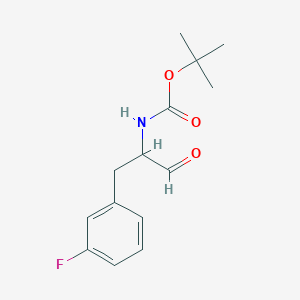 molecular formula C14H18FNO3 B2511880 Tert-butyl N-[1-(3-fluorophenyl)-3-oxopropan-2-YL]carbamate CAS No. 1779792-47-0