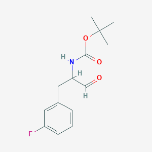 Tert-butyl N-[1-(3-fluorophenyl)-3-oxopropan-2-YL]carbamate