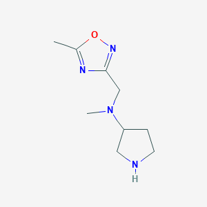 N-methyl-N-[(5-methyl-1,2,4-oxadiazol-3-yl)methyl]pyrrolidin-3-amine