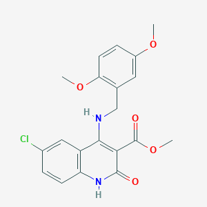Methyl 6-chloro-4-((2,5-dimethoxybenzyl)amino)-2-oxo-1,2-dihydroquinoline-3-carboxylate