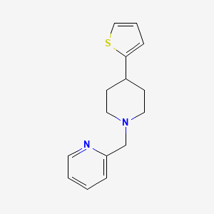 molecular formula C15H18N2S B2511909 2-((4-(Thiophen-2-yl)piperidin-1-yl)methyl)pyridine CAS No. 2034454-83-4