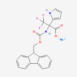 Sodium;2-(9H-fluoren-9-ylmethoxycarbonylamino)-3,3,3-trifluoro-2-(1H-pyrrol-2-yl)propanoate