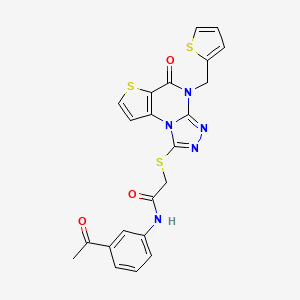 N-(3-acetylphenyl)-2-((5-oxo-4-(thiophen-2-ylmethyl)-4,5-dihydrothieno[2,3-e][1,2,4]triazolo[4,3-a]pyrimidin-1-yl)thio)acetamide