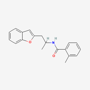 molecular formula C19H19NO2 B2511944 N-[1-(1-benzofuran-2-yl)propan-2-yl]-2-methylbenzamide CAS No. 2034558-27-3