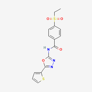 4-ethylsulfonyl-N-(5-thiophen-2-yl-1,3,4-oxadiazol-2-yl)benzamide