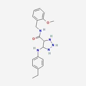 molecular formula C19H21N5O2 B2511954 5-[(4-ethylphenyl)amino]-N-[(2-methoxyphenyl)methyl]-1H-1,2,3-triazole-4-carboxamide CAS No. 1291871-18-5