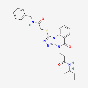 3-(1-((2-(benzylamino)-2-oxoethyl)thio)-5-oxo-[1,2,4]triazolo[4,3-a]quinazolin-4(5H)-yl)-N-(sec-butyl)propanamide