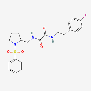 N1-(4-fluorophenethyl)-N2-((1-(phenylsulfonyl)pyrrolidin-2-yl)methyl)oxalamide