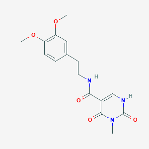 molecular formula C16H19N3O5 B2511985 N-(3,4-dimethoxyphenethyl)-3-methyl-2,4-dioxo-1,2,3,4-tetrahydropyrimidine-5-carboxamide CAS No. 1351648-76-4