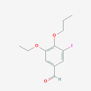 molecular formula C12H15IO3 B2512018 3-Ethoxy-5-iodo-4-propoxybenzaldehyde CAS No. 834907-89-0