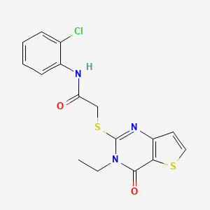 N-(2-chlorophenyl)-2-({3-ethyl-4-oxo-3H,4H-thieno[3,2-d]pyrimidin-2-yl}sulfanyl)acetamide