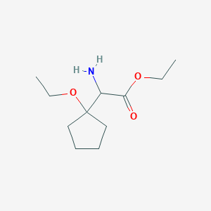 Ethyl 2-amino-2-(1-ethoxycyclopentyl)acetate