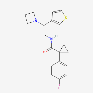 N-(2-(azetidin-1-yl)-2-(thiophen-3-yl)ethyl)-1-(4-fluorophenyl)cyclopropanecarboxamide