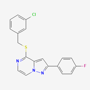 4-[(3-Chlorobenzyl)thio]-2-(4-fluorophenyl)pyrazolo[1,5-a]pyrazine