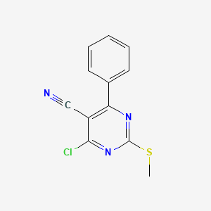 4-Chloro-2-(methylsulfanyl)-6-phenyl-5-pyrimidinecarbonitrile