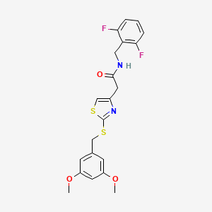 N-(2,6-difluorobenzyl)-2-(2-((3,5-dimethoxybenzyl)thio)thiazol-4-yl)acetamide
