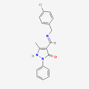 4-{[(4-chlorobenzyl)amino]methylene}-5-methyl-2-phenyl-2,4-dihydro-3H-pyrazol-3-one