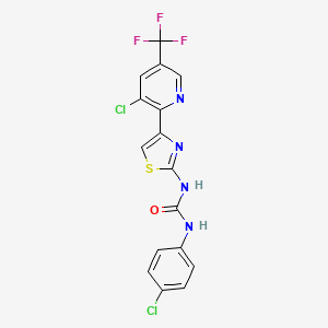 3-{4-[3-Chloro-5-(trifluoromethyl)pyridin-2-yl]-1,3-thiazol-2-yl}-1-(4-chlorophenyl)urea