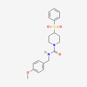 N-(4-methoxybenzyl)-4-(phenylsulfonyl)piperidine-1-carboxamide